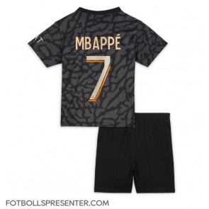 Paris Saint-Germain Kylian Mbappe #7 Tredje tröja Barn 2023-24 Kortärmad (+ korta byxor)